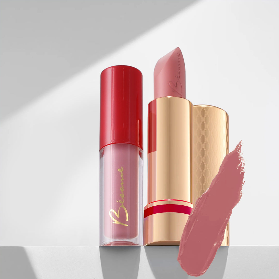 Charlie's Rose Lipstick + Glossy Balm Set - 1976