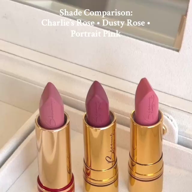 Charlie's Rose Lipstick + Glossy Balm Set - 1976